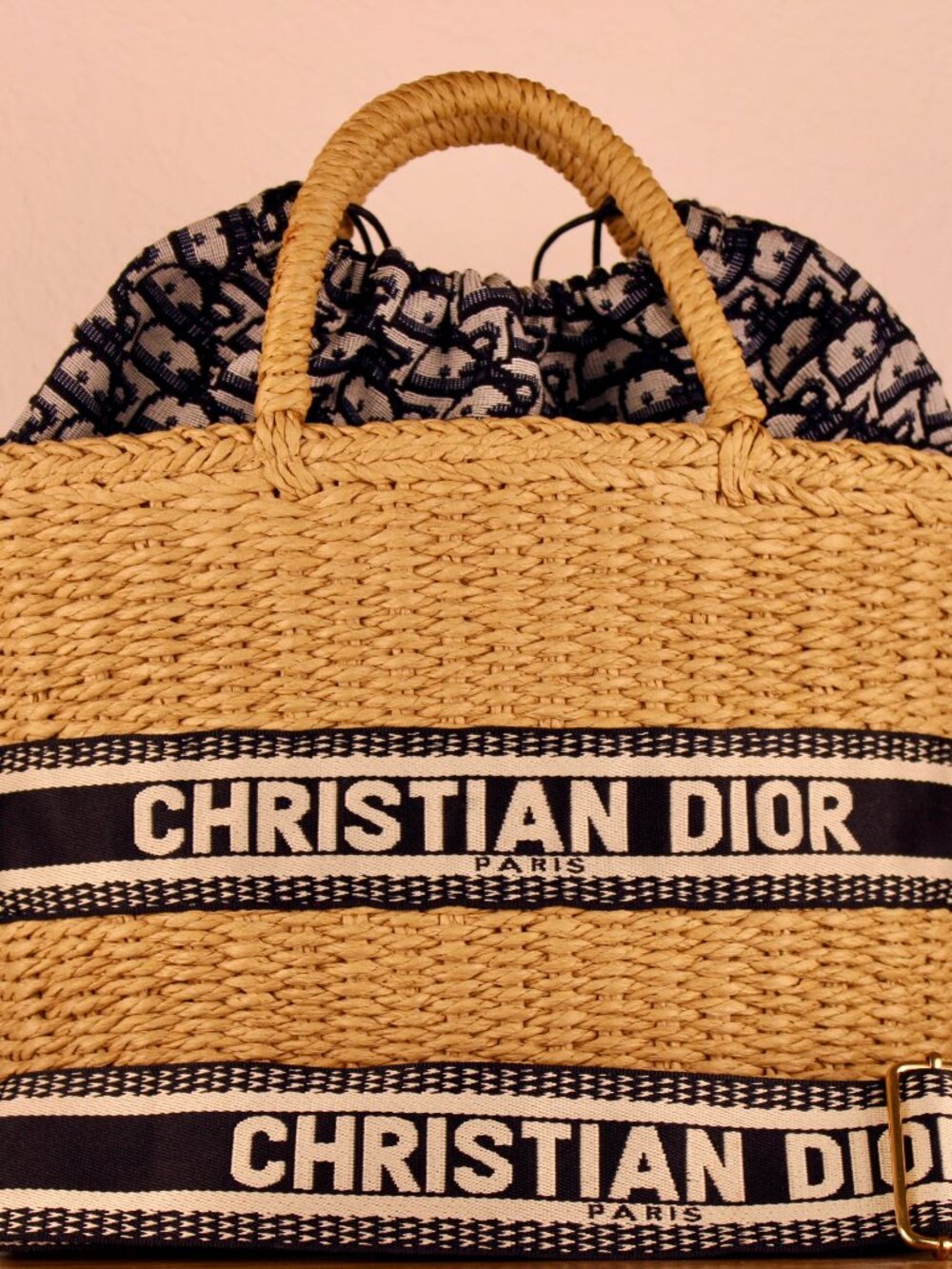 Christian Dior Woven Straw Tote & Crossbody Bag - Picture 5 of 9